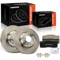 Set of 2 Front Disc Brake Rotors & Ceramic Pads for BMW 135i (2008–2013)