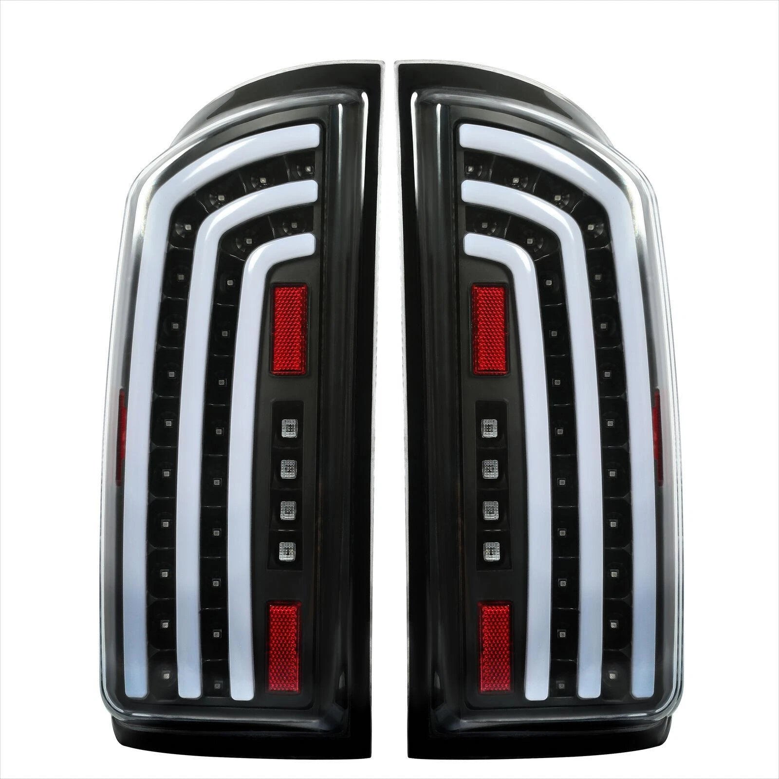 LED Tube Bar Clear Tail Lights for Dodge Ram 1500 2500 3500 (2007–2009)
