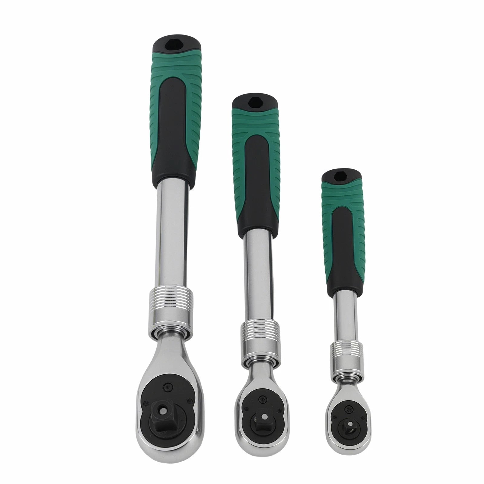 3pc Socket Wrench Set 1/4 3/8 1/2 Drive 72-Tooth for Automotive