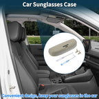 Sunglasses Case for Honda Civic (2016–2021) Eyeglasses Holder Storage Box Beige