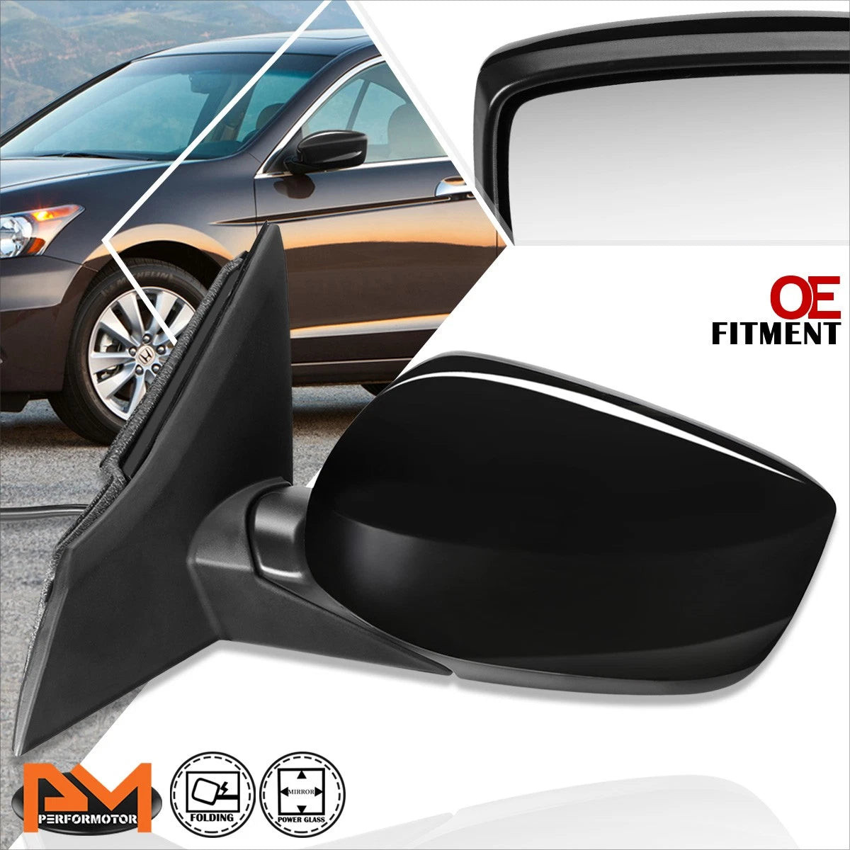 OE Power Side Rear View Door Mirror for Honda Accord 4Dr (2013–2017)