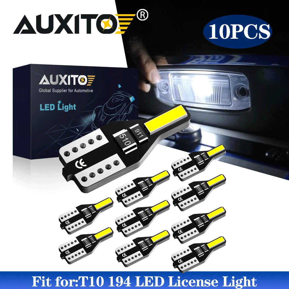 10x Canbus LED Bulb for Car License Plate Light 912 T10 2825 168