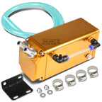 Oil Catch Tank for JDM Vehicles (750ml, Aluminum, Gold)