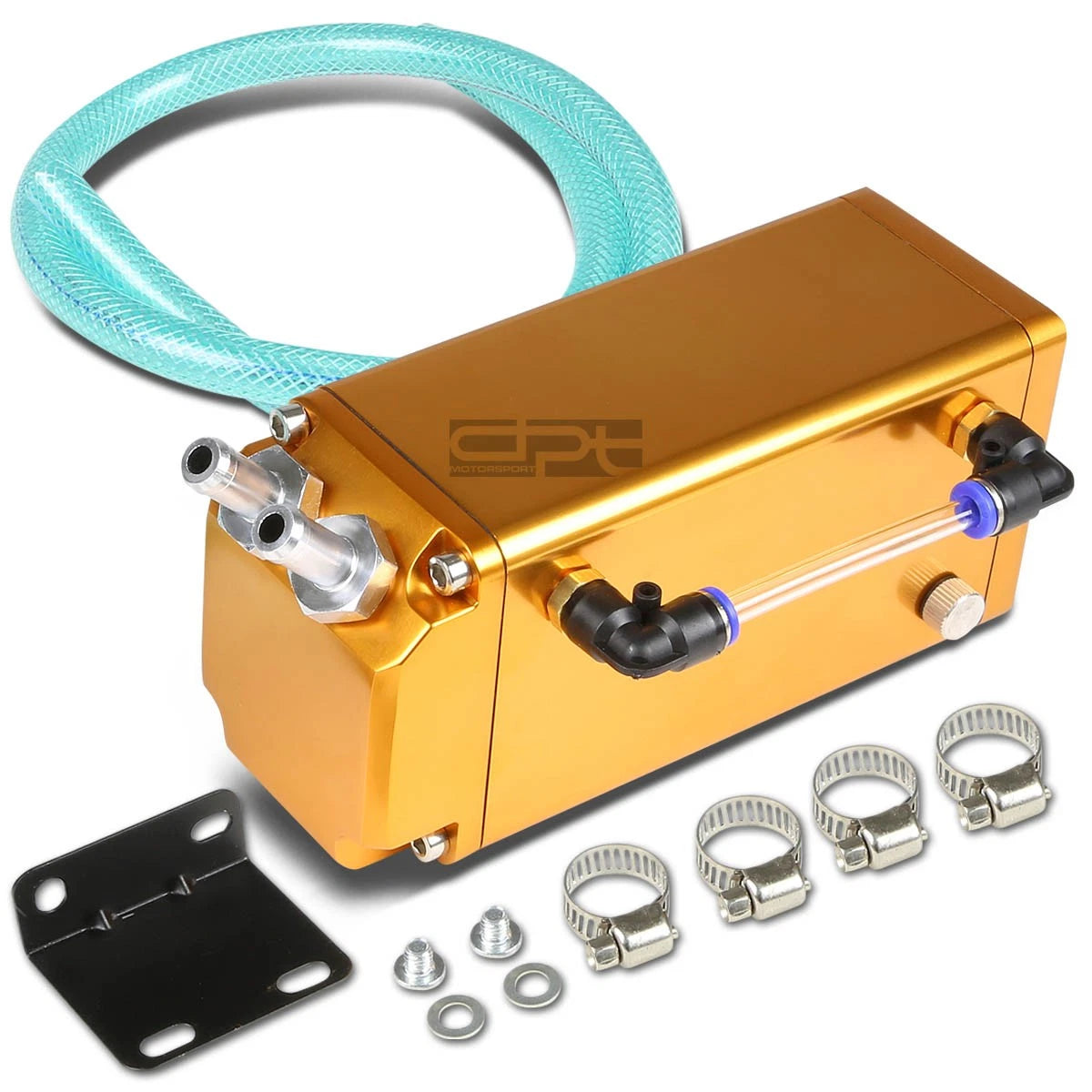 Oil Catch Tank for JDM Vehicles (750ml, Aluminum, Gold)