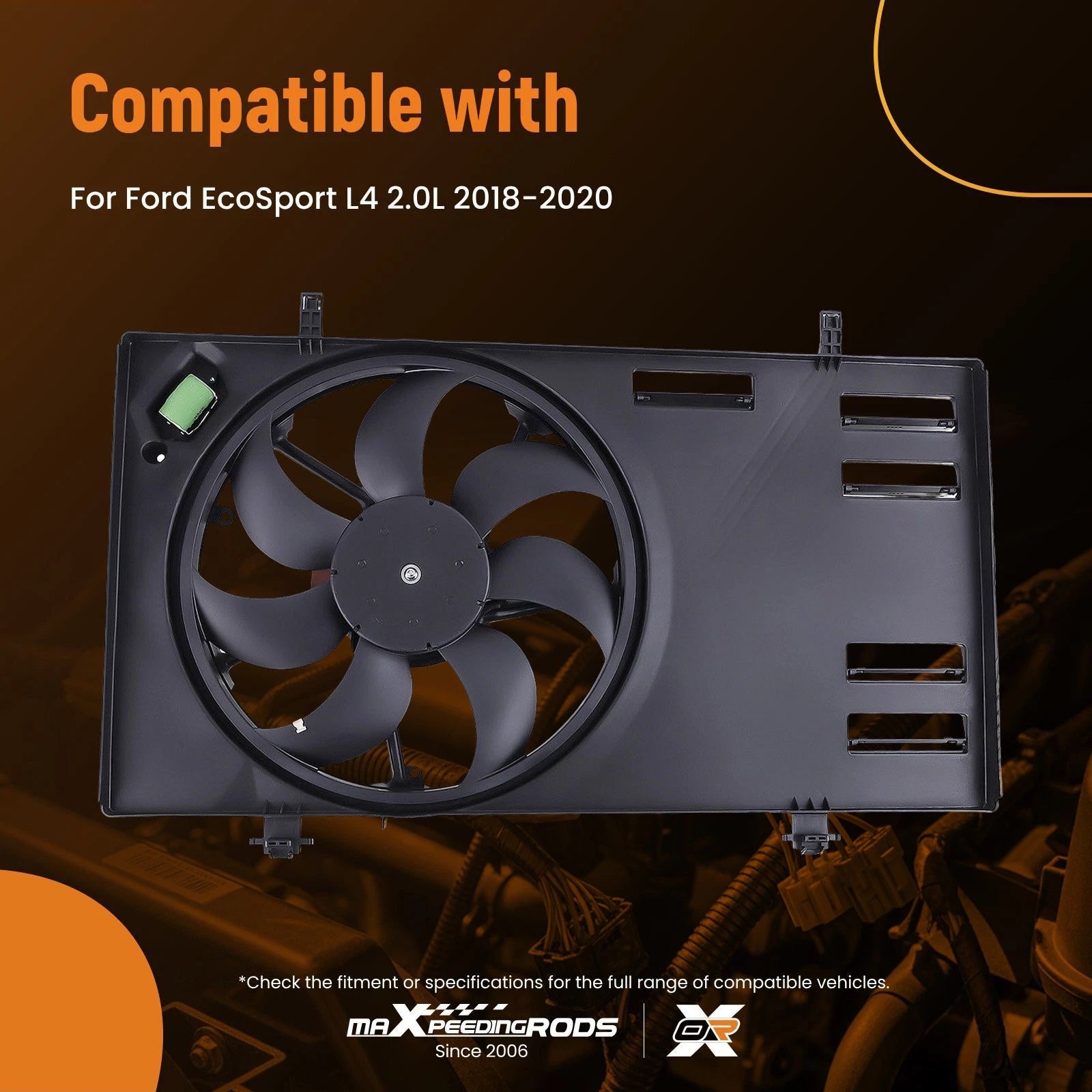 Electric Radiator Cooling Fan for Ford EcoSport 2018-2020 GN1Z8C607B