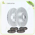 2 Front Drill Brake Rotors & 4 Metallic Brake Pads for Subaru Impreza (2002–2010)