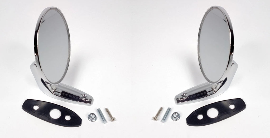 Chrome Door Mirrors Pair for Mopar B Body (1966–1975) Exterior Rearview