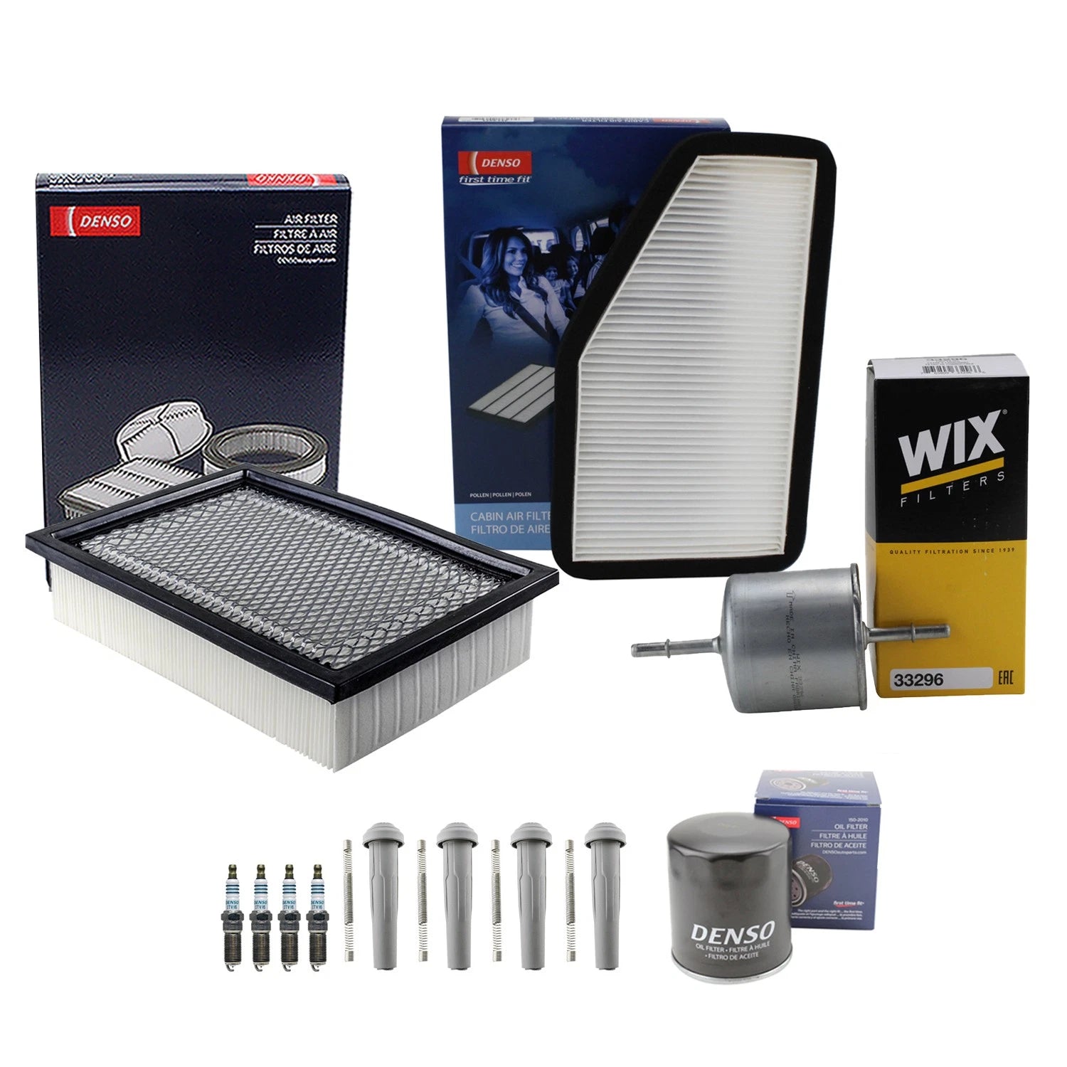 Tune Up Kit 4 Spark Plugs & Boots for Escape Mariner Tribute (2001–2012)