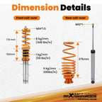 Coilover Lowering Kit for VW Golf GTI Jetta New Beetle (1998-2007)