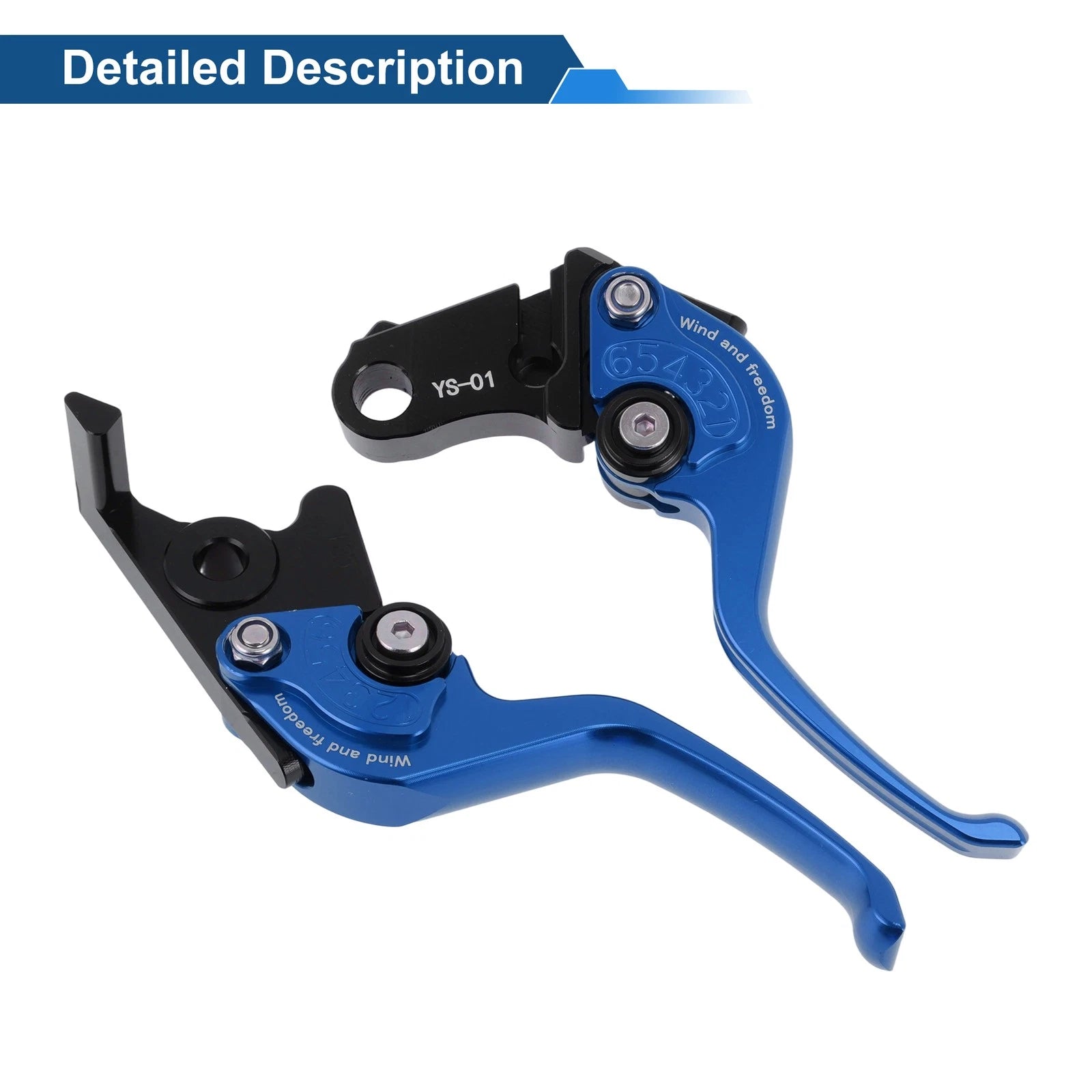 Adjustable Short Brake Clutch Lever Set for Honda Monkey 125 (2019–2024) Blue