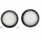 8 Inch Round Deck Hatch Cover for Boat Yacht (Black ABS, 6 Hole)