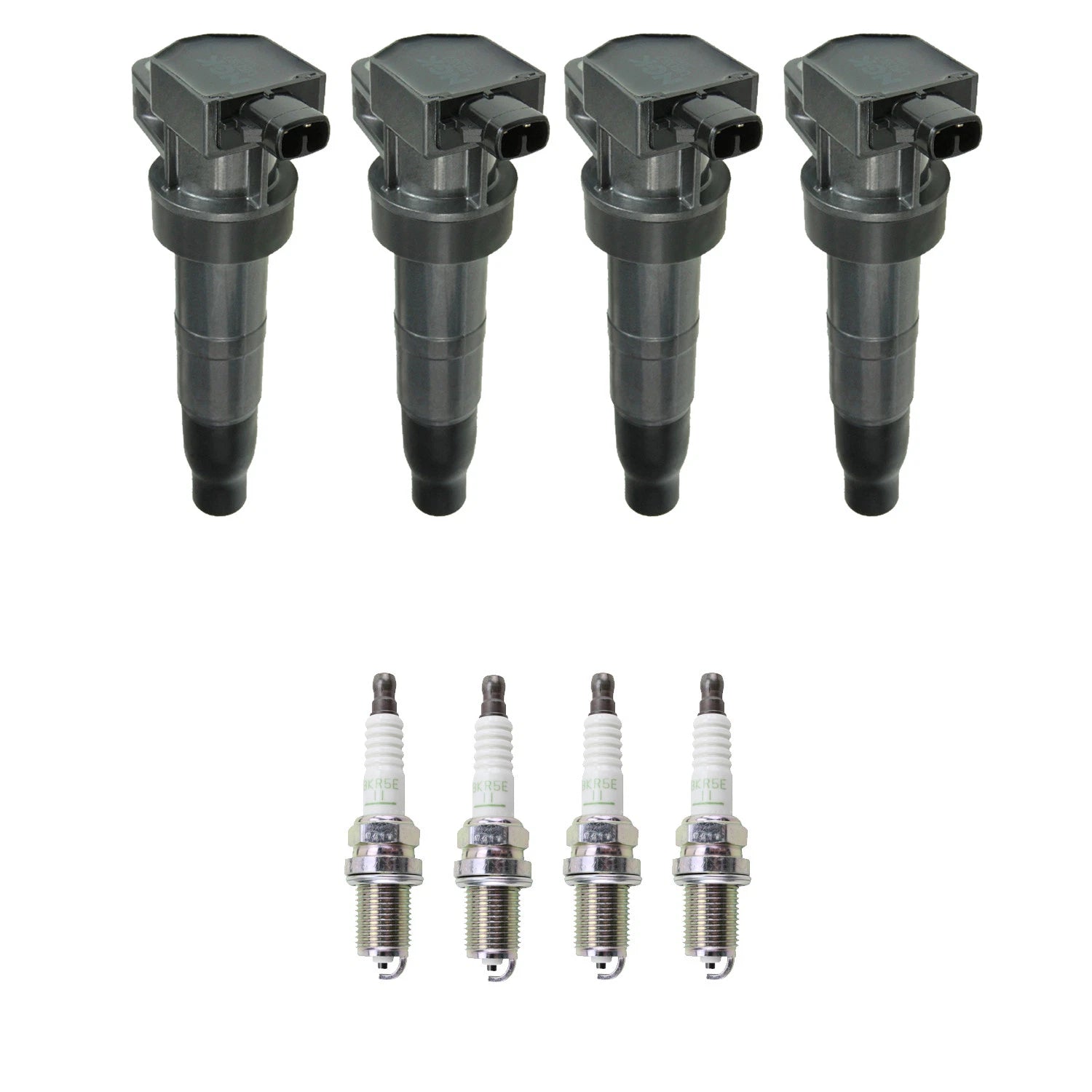 Set of 4 NGK Ignition Coils & V-Power Nickel Spark Plugs for Optima Rondo Sonata (2011–2016)