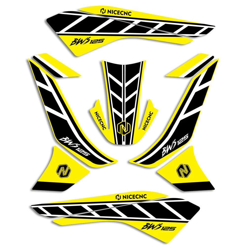 Set of 4 Motorcycle Decals Stickers for Yamaha Zuma YW BWS 125 (2009–2014)