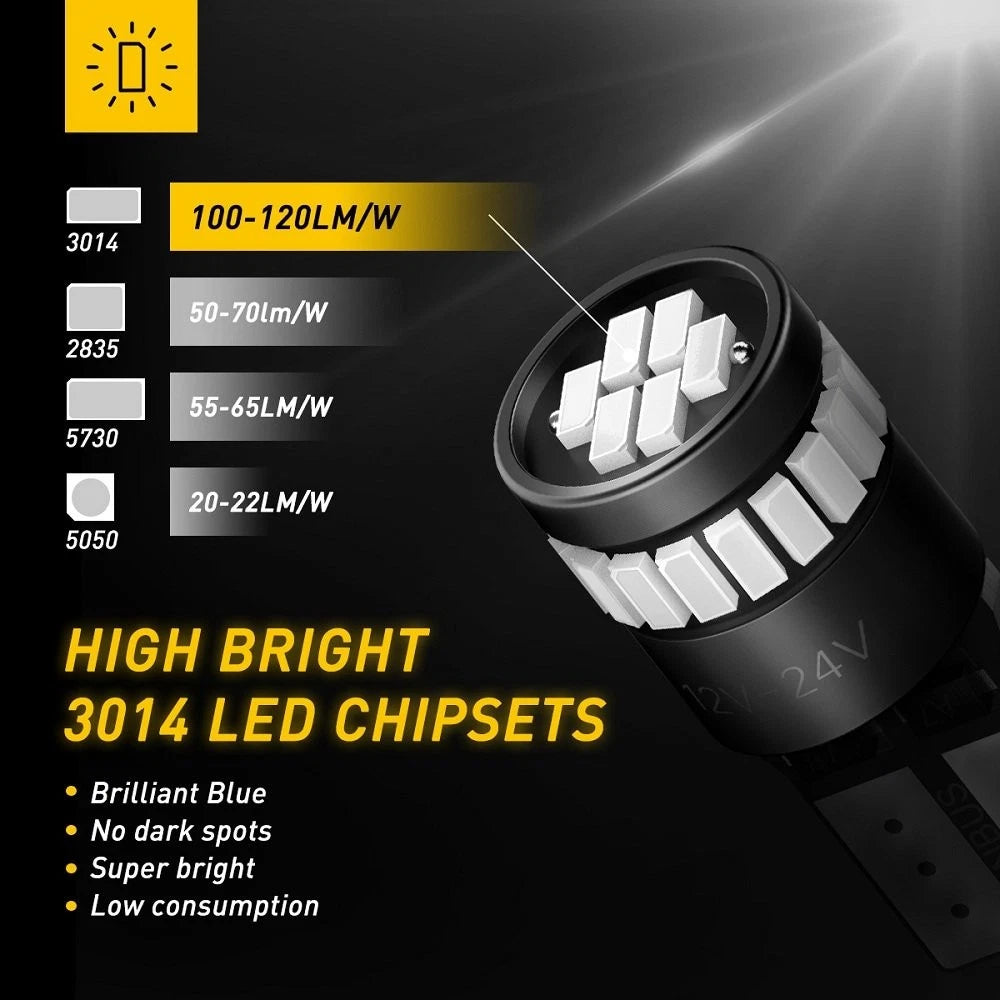 AUXITO LED Side Marker Light Bulb for Various Models (168, 194, 192, 2825)