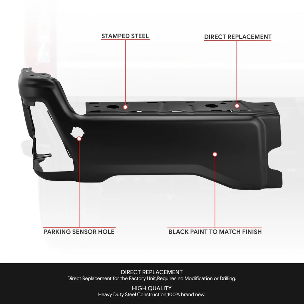 Left Rear Bumper End Cap for Ford F-250 SD (2023–2025) w/ Parking Sensor Hole