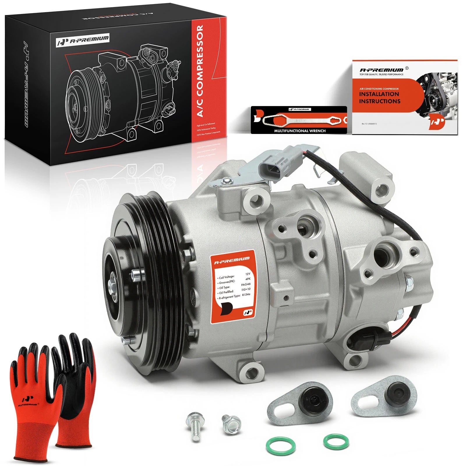 A/C Compressor with Clutch for Toyota Yaris 2006-2011 1.5L (L4) Gas