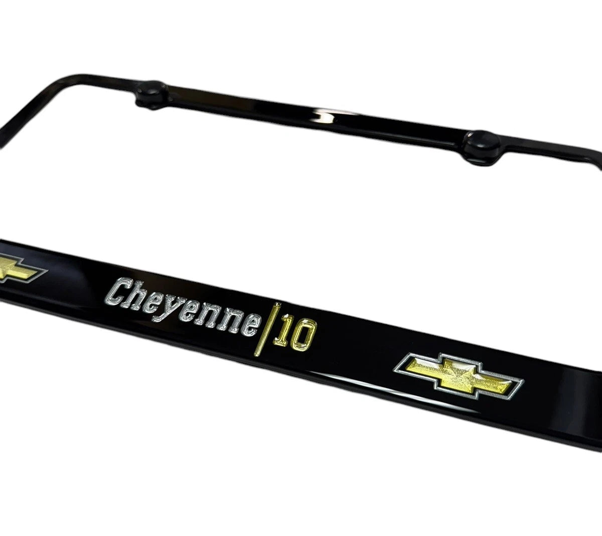 License Plate Frame Premium with Gold Bowtie for Chevrolet Cheyenne (2001–2005)