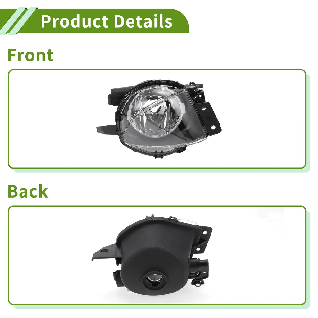 1 Pc Right Fog Light Grill for BMW 330i (2006–2008) No. 63176948374 Clear