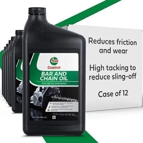 Case of 12 Castrol 215309 Bar and Chain Oil for Chainsaws (All Season)