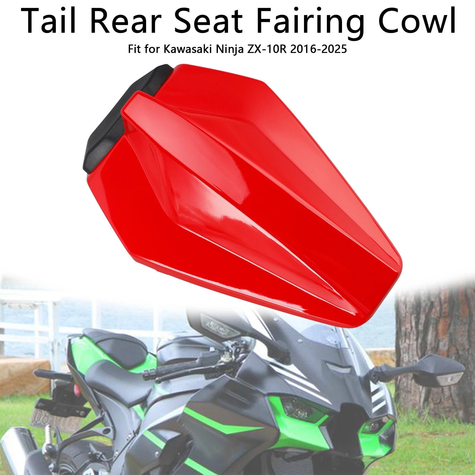 Racing Tail Rear Seat Fairing Cowl for Kawasaki ZX10R (2016–2025) Red