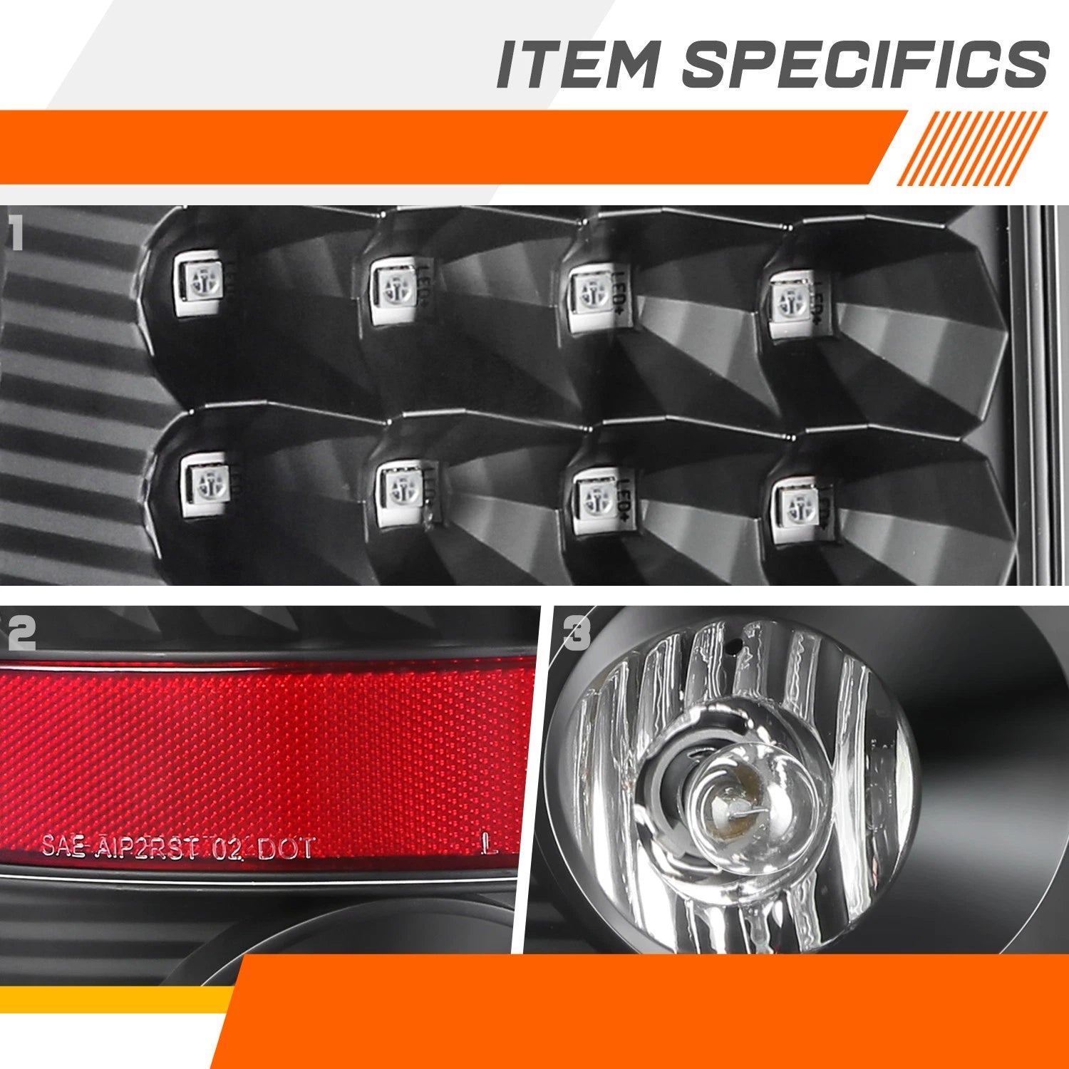 LED Headlights for Pontiac Grand Am (1999–2005) Black Housing Clear Corner
