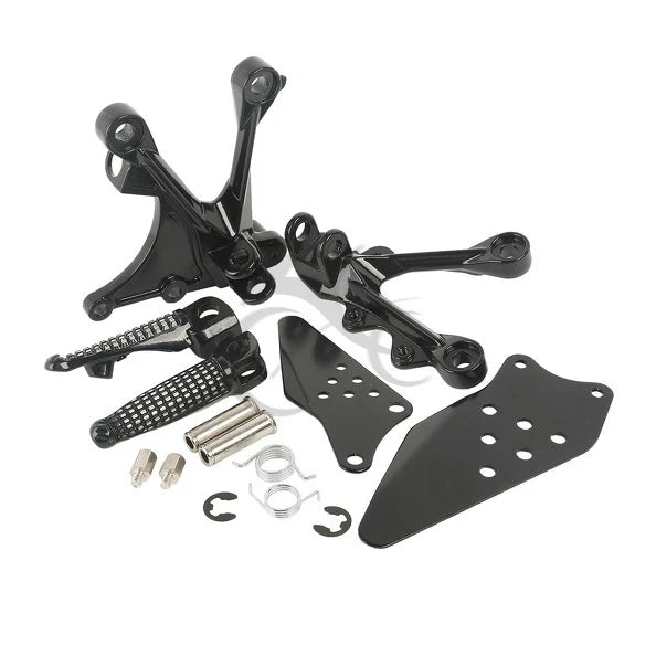 Set of 2 Motor Front Foot Pegs Bracket for Kawasaki Ninja ZX 6R ZX636 (2005–2008)