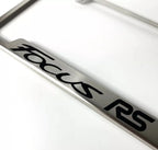 Brushed License Plate Frame with Laser Engraved Emblem for Ford Focus RS (2016–2018)