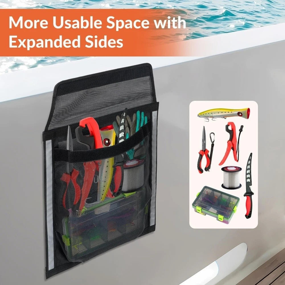 Boat Storage Mesh Bag 30.5x45.7cm with Reflective Strips