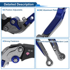 Adjustable Brake Clutch Lever for Honda CBR600RR (2007–2016) Titanium Blue