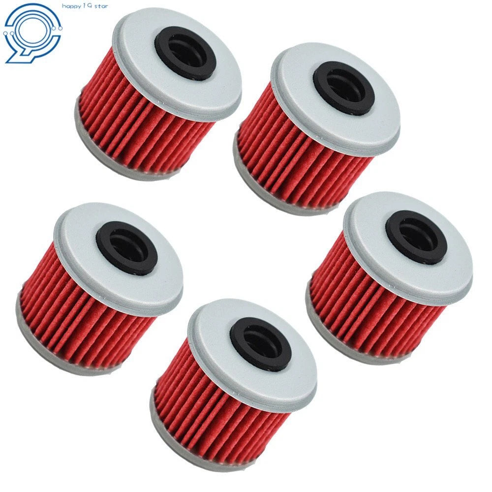 Set of 5 Oil Filters for Honda CRF 150R 250R 450R 250X 450X (2007–2023)