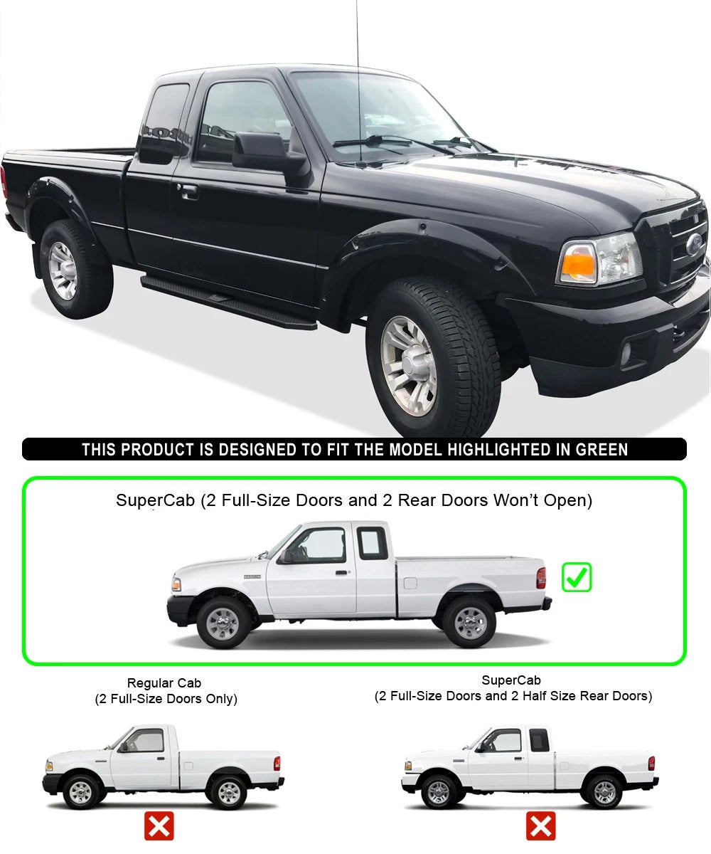 Running Boards for Ford Ranger Mazda B Super Cab (1998-2011)