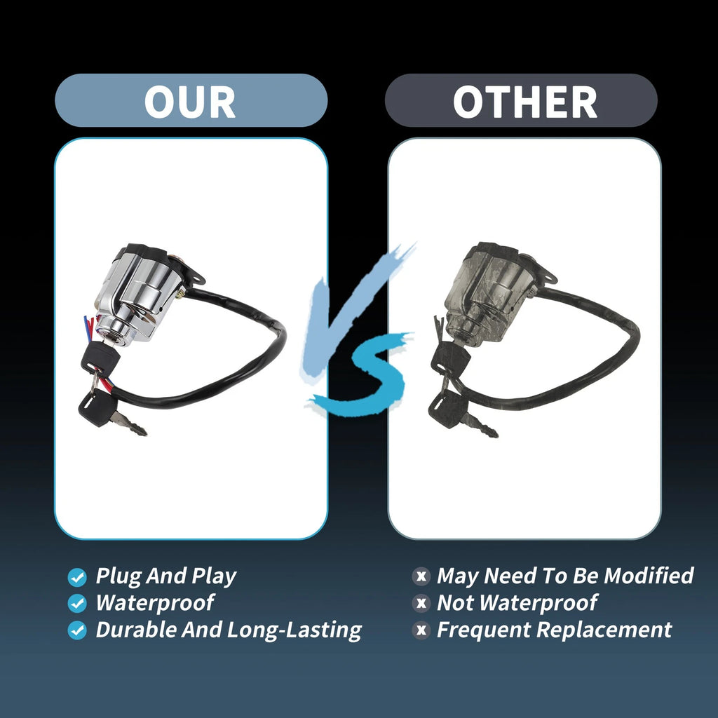 Ignition Key Switch Lock Set for Honda Steed VLX 400 (1988–2013)