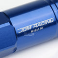 20 PCS Open End M12x1.5 60mm Tall Blue Aluminum Lug Nuts for JDM Vehicles
