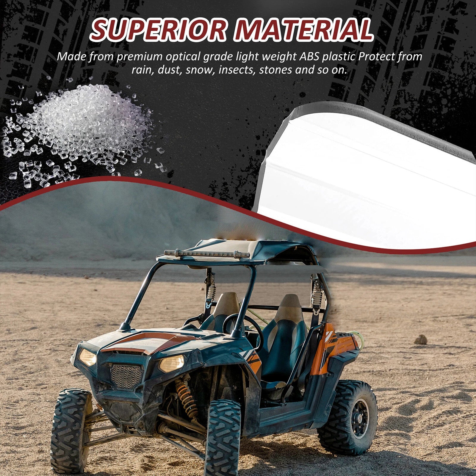 Clear Flip Windshield for Can-Am Maverick (2013–2018)