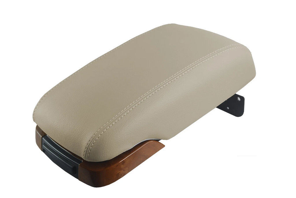Leather Console Lid Pull Over Cover for Kia Amanti (2004–2006) Beige