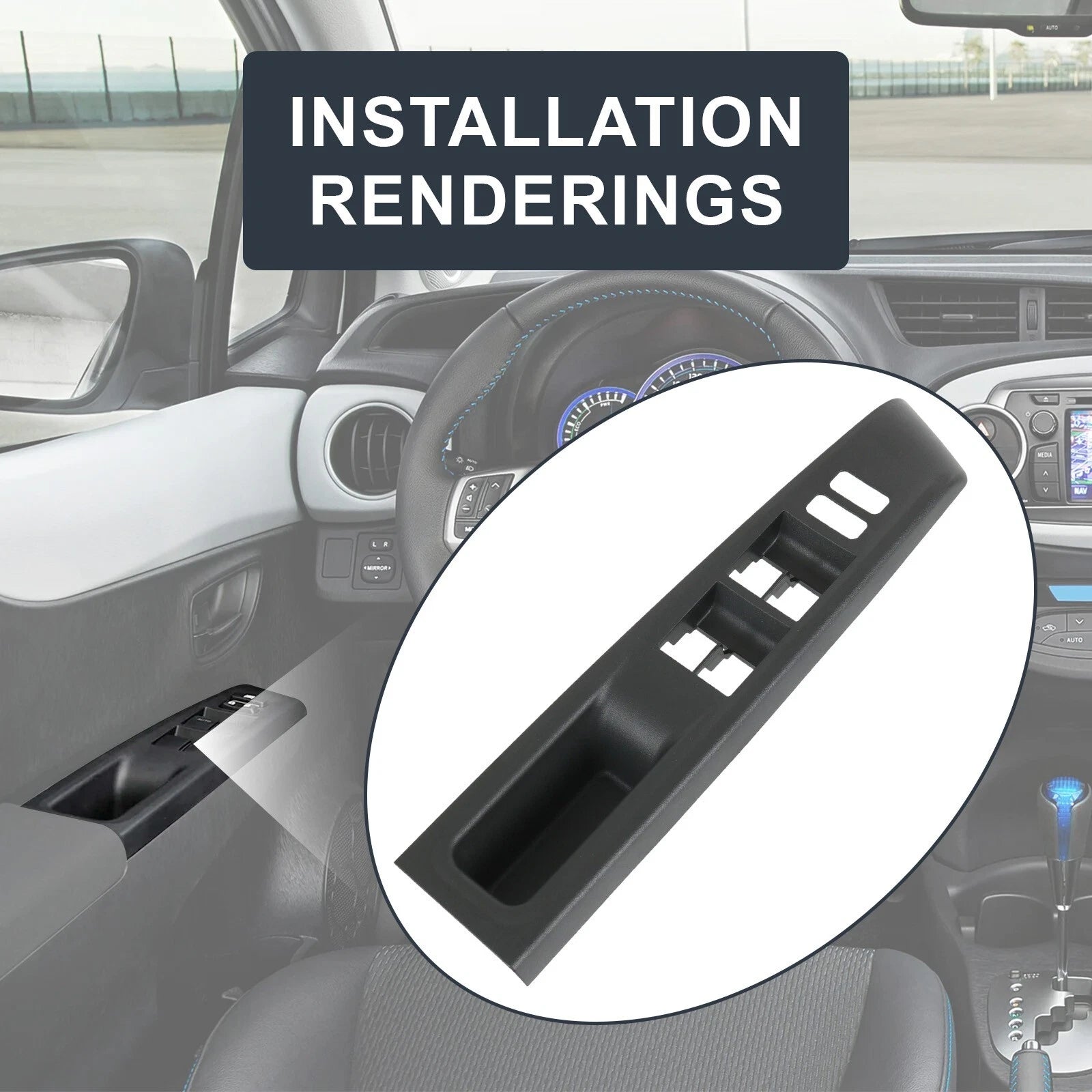 Window Switch Control Panel Bezel for Toyota Yaris (2012-2014)