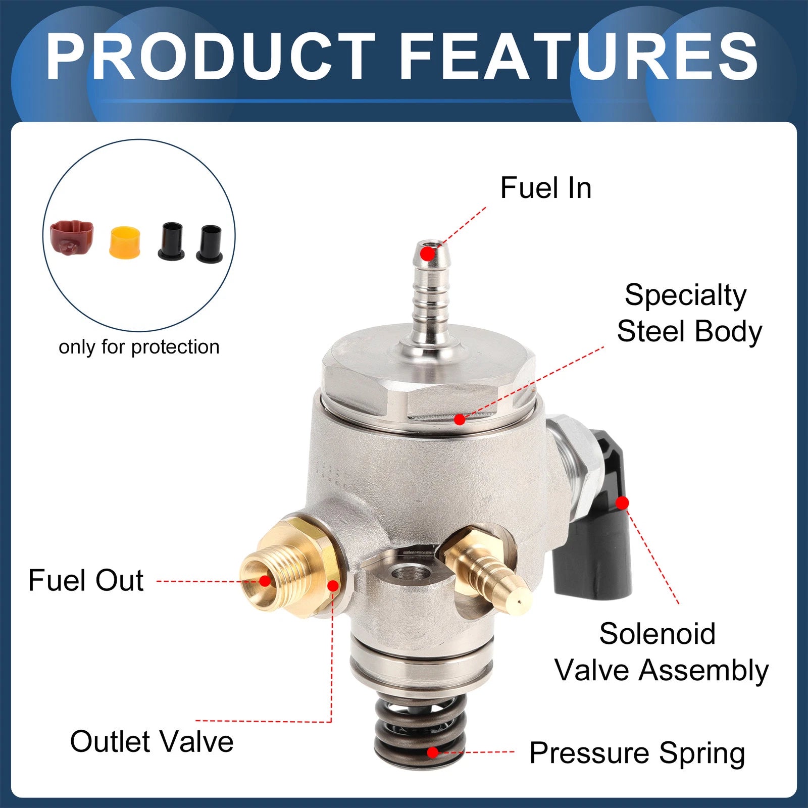 High Pressure Fuel Pump for Audi A6 TT (2016) No. 06L127025K