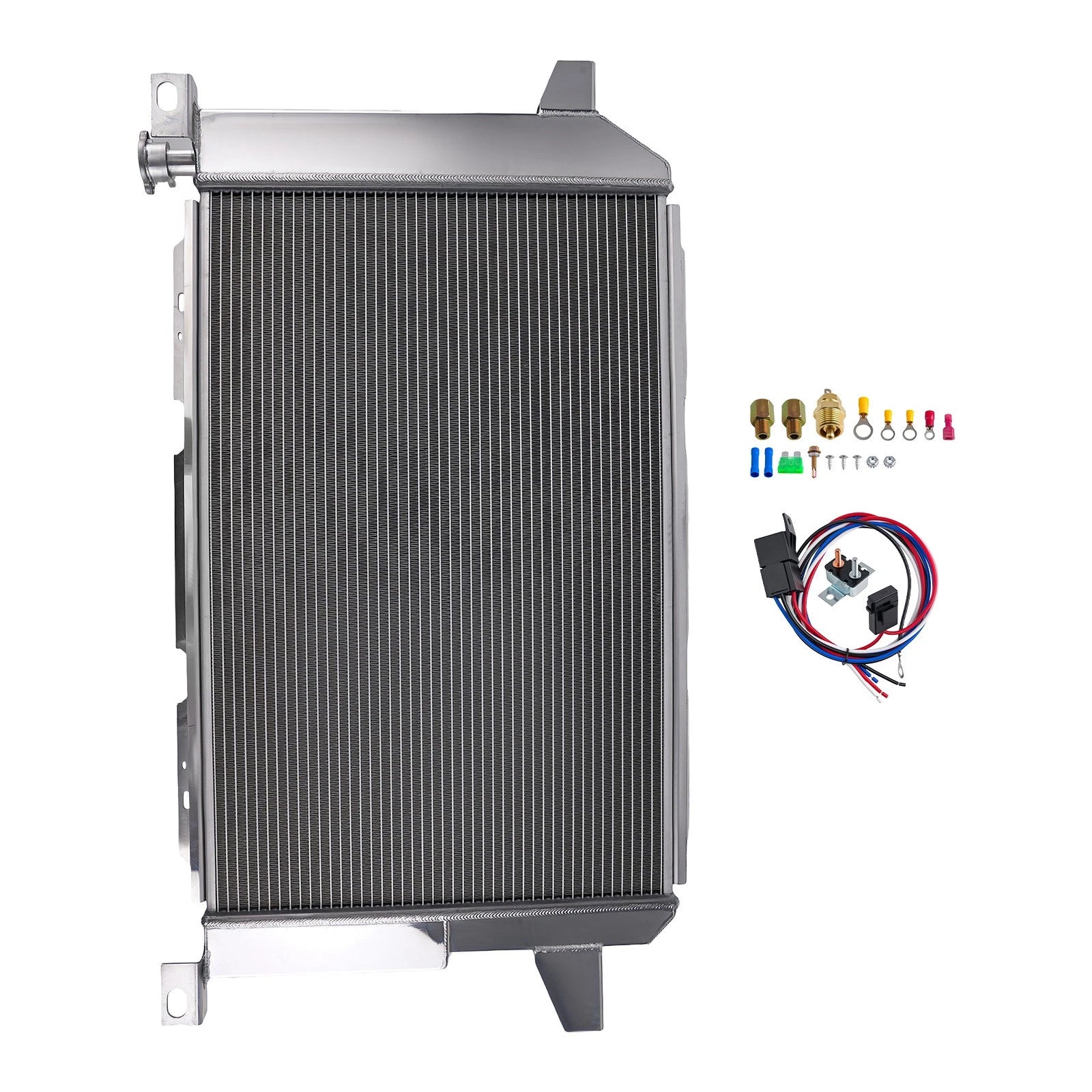 3 Row Aluminum Radiator + Fan for Ford F150 F250 F350 V8 (1985–1997) RA1451