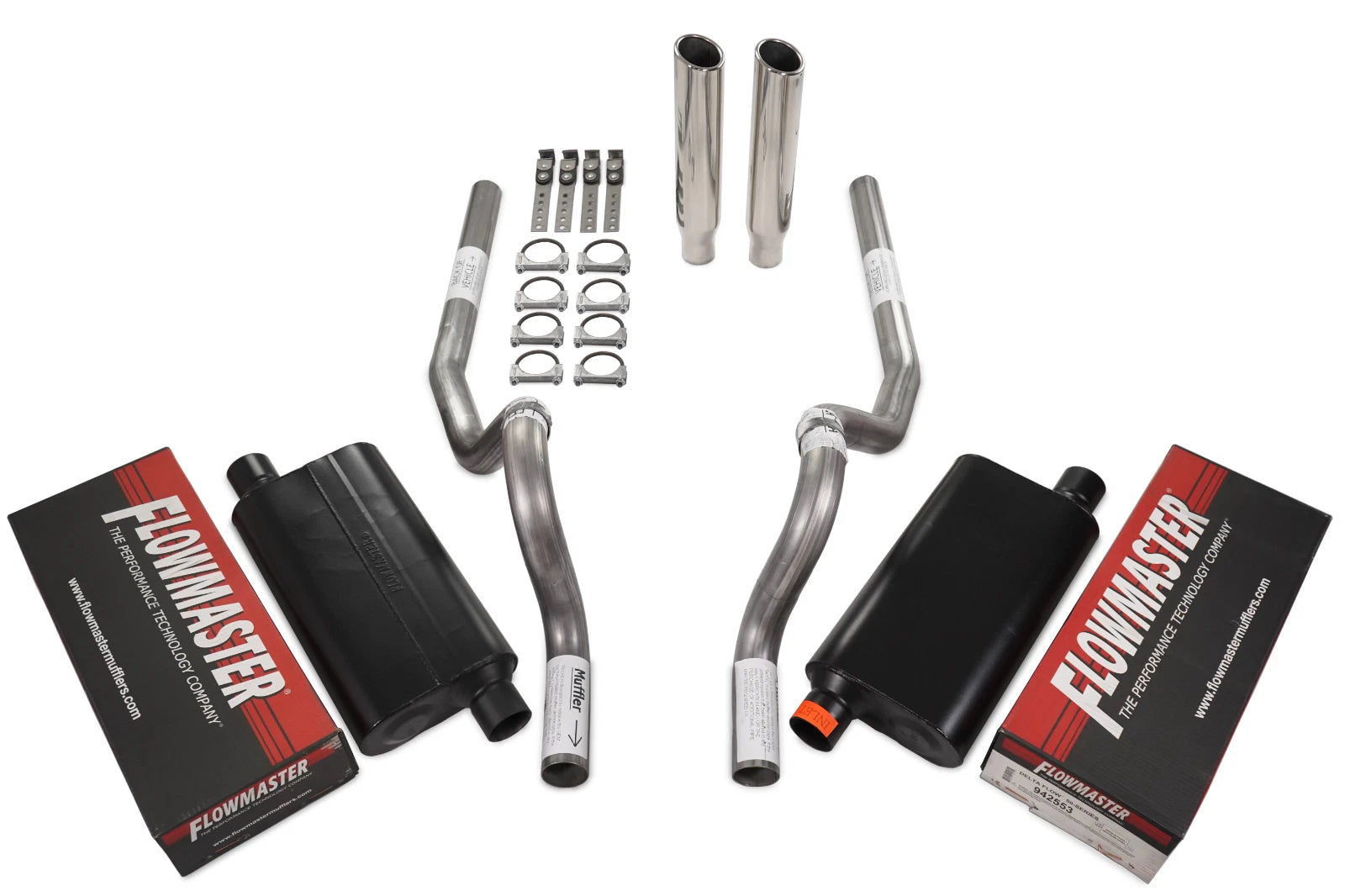 2.5" Dual Exhaust Kit for Ford Mustang (1986–2004) - Flowmaster 50 Series DF