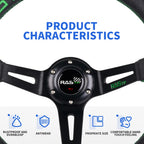 350mm Deep Dish Aluminum Sport Racing Steering Wheel for Drifting