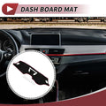 Dashboard Dash Cover Mat for BMW X1 F48 (2016-2022) Sun Protector Pad Black Red