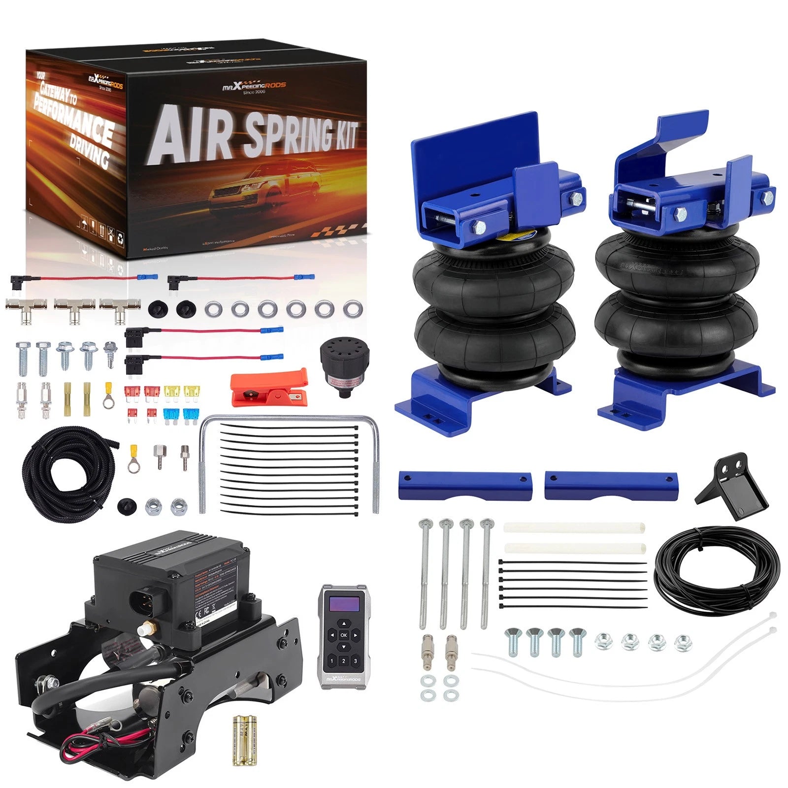 Wireless Air Shock Compressor Kit + Air Spring Kit for Ram 2500 (2014–Present)