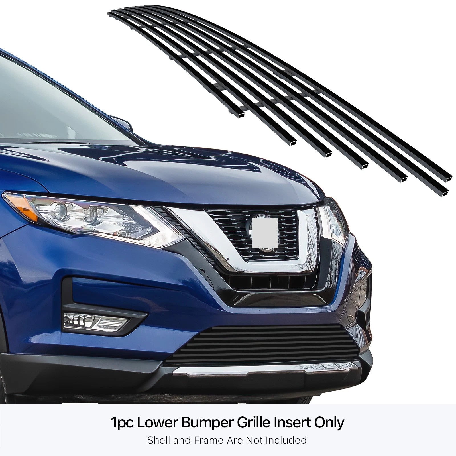 Stainless Steel Black Billet Grille Insert for Nissan Rogue (2017-2020)