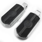 Chrome Skull Rubber Footpeg for Yamaha Raider VMAX (2008–2017)