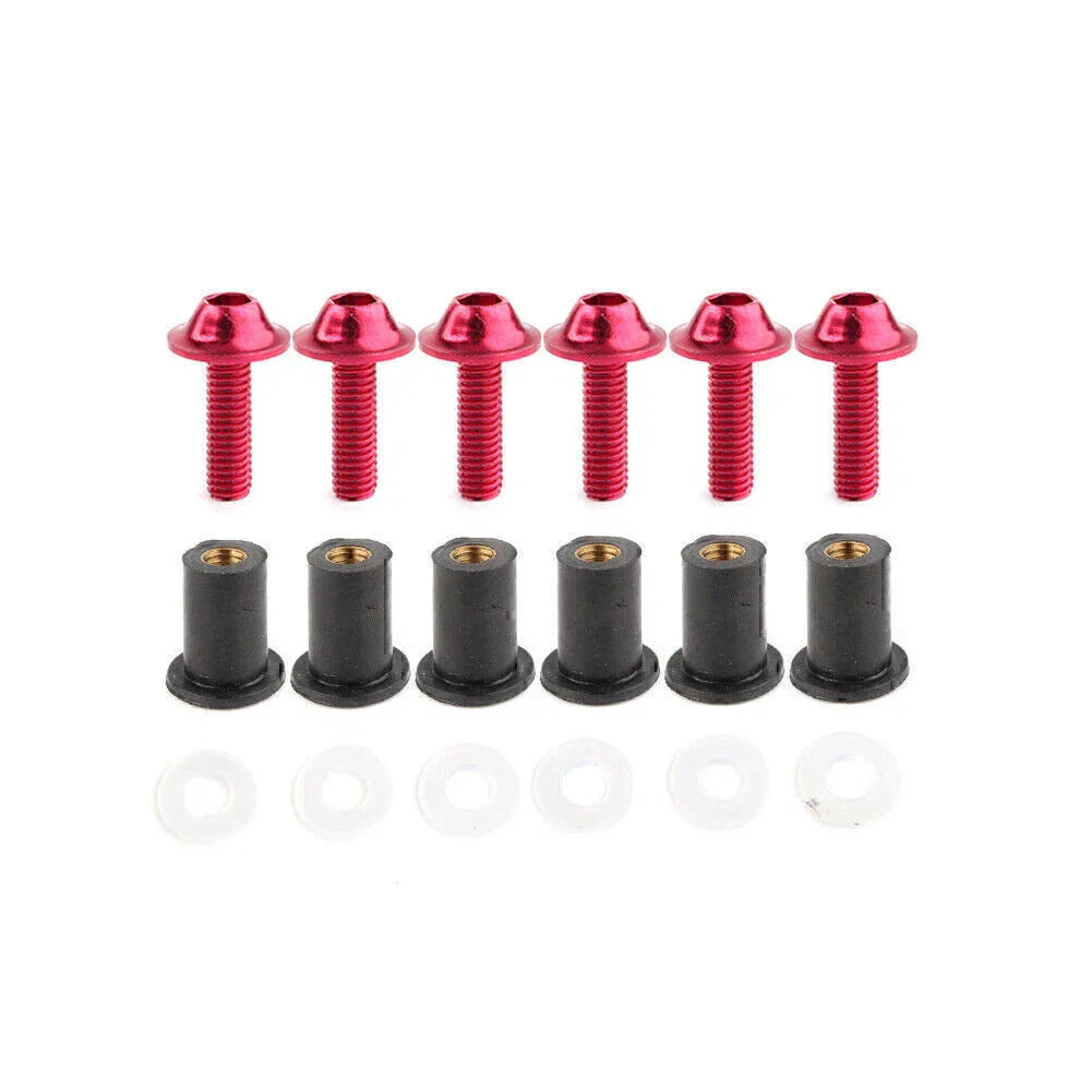 Windscreen Fixing Kit Red Bolts for Honda CBR250 300 650 900