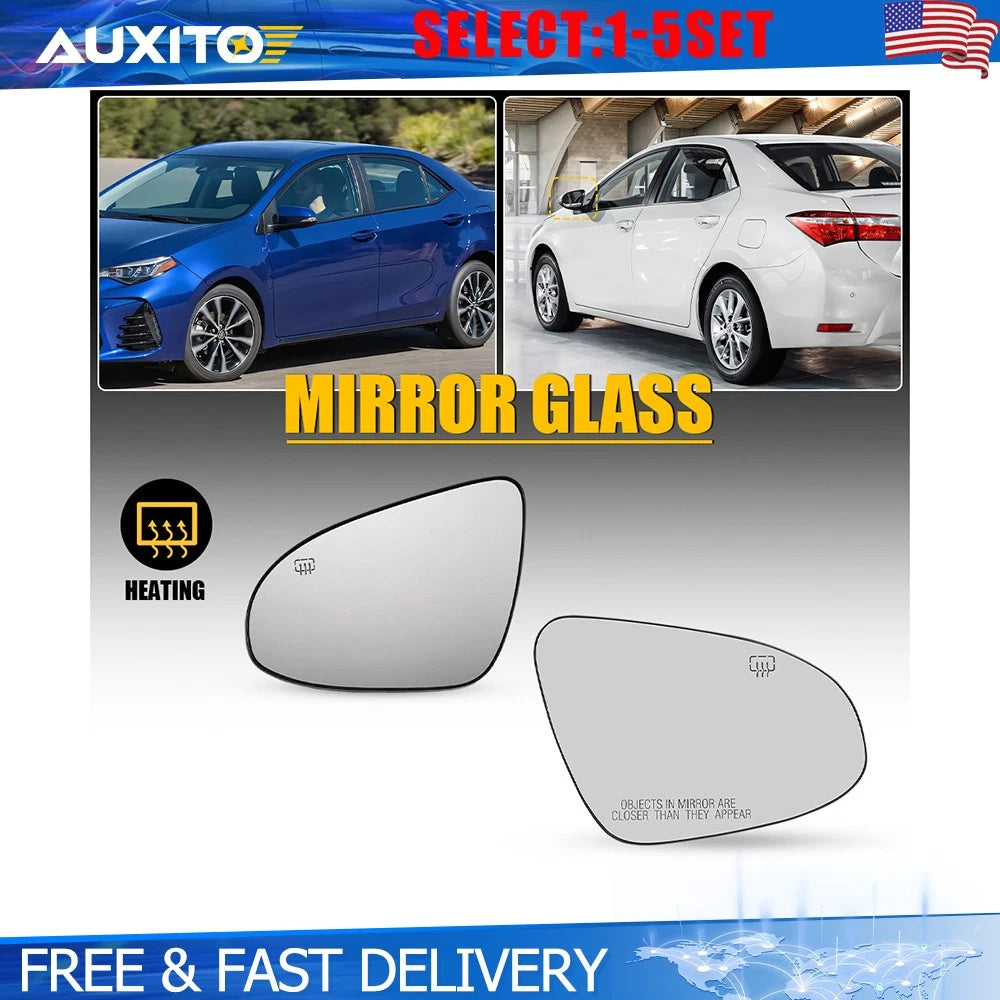 Heated Mirror Glass for Toyota Corolla (2014–2019) 2X