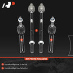 Set of 4 Front Inner & Outer Tie Rod Ends for Chevy Traverse (2009-2023)