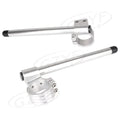 43mm Clip On Handlebar Fork Tubes for Motorcycle - Universal Silver