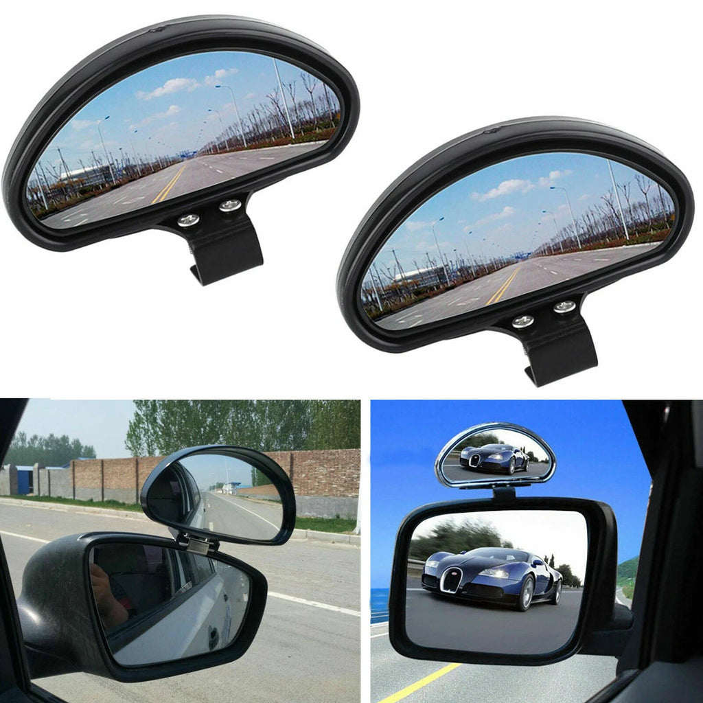 2-Pack Convex Clip-On Half Oval Blind Spot Auxiliary Rear View Mirrors for (2019–2024)