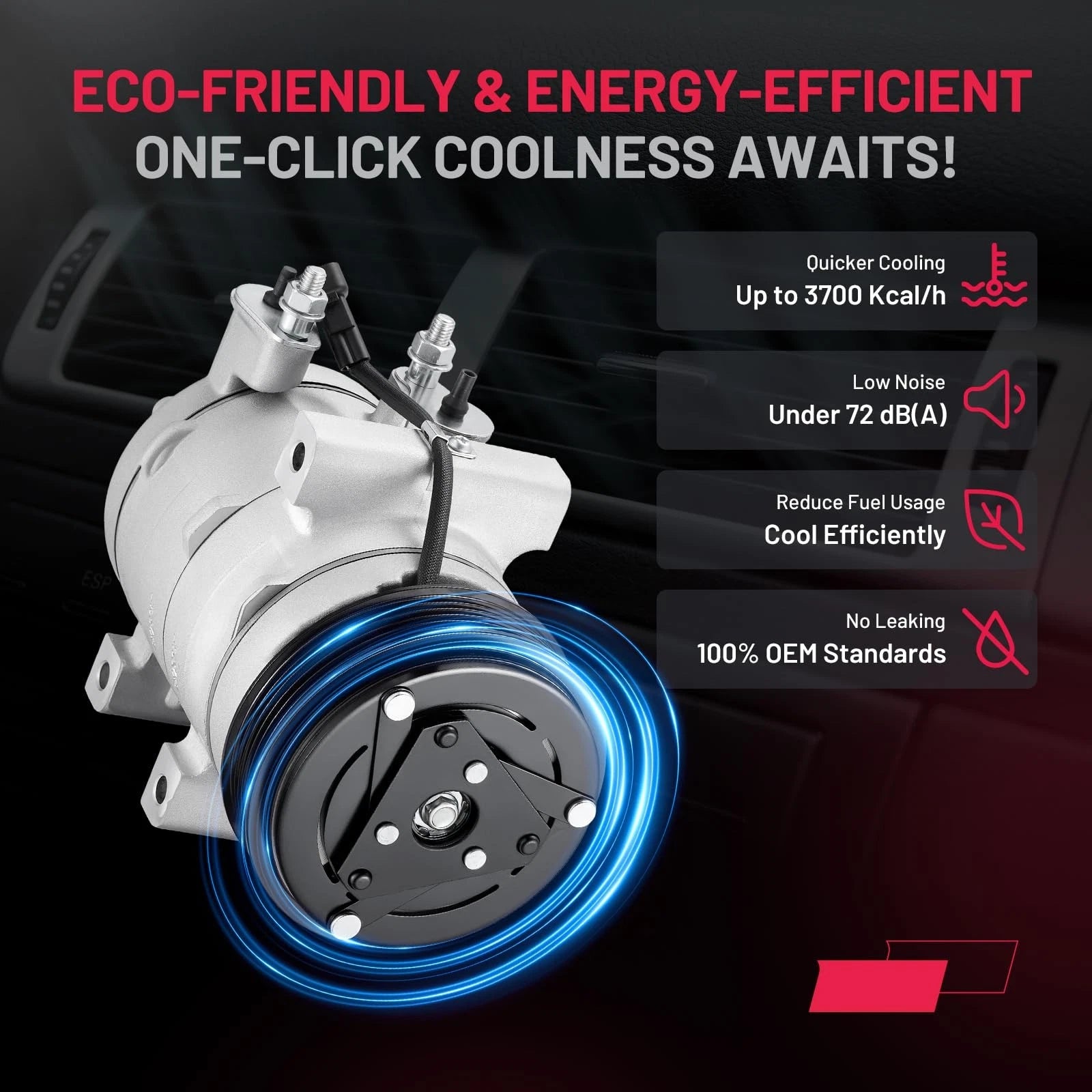 AC Compressor with 6 Groove Pulley for Mercury Mountaineer (2006–2010)